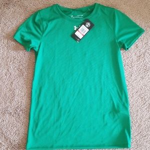 Womens XS Under Armour Green Shirtsleeve Shirt